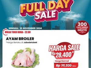 Bunda, Ayam Broiler Rp 28 Ribu/Ekor Cuma di Transmart Full Day Sale