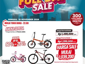 Transmart Full Day Sale! Sepeda Dibanderol Mulai Rp 1 Juta