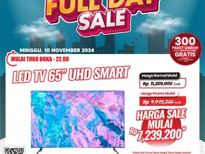 LED 65 Inch UHD Smart TV Diskon Rp 3,9 Juta di Transmart Full Day Sale