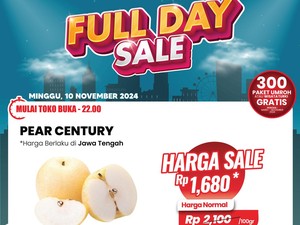 Buah Pir Diobral Mulai Rp 1.500-an di Transmart Full Day Sale