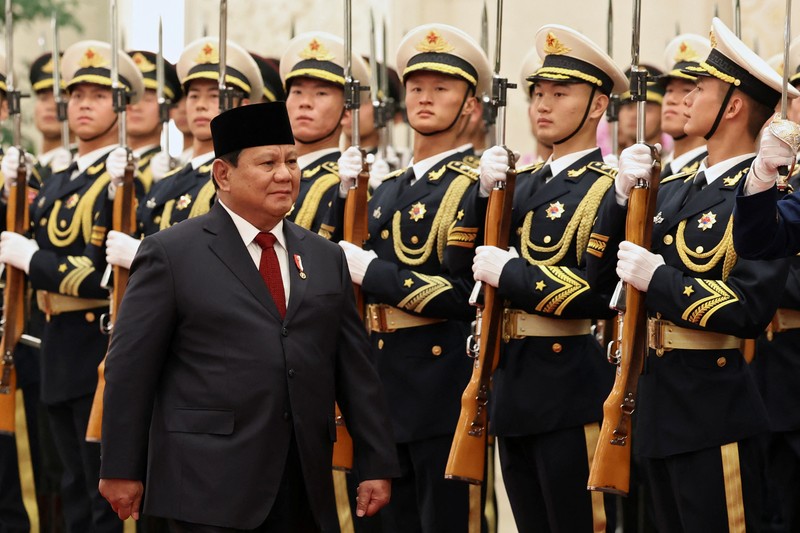 Presiden RI Prabowo Subianto bertemu Presiden China Xi Jinping di Beijing. (REUTERS/Florence Lo/Pool) Presiden RI Prabowo Subianto bertemu Presiden China Xi Jinping di Beijing. (REUTERS/Florence Lo/Pool)