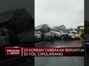 23 Korban Tabrakan Beruntun di Tol Cipularang, 1 Tewas & 22 Luka-Luka