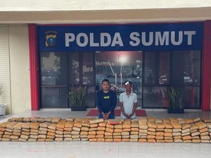 Polda Sumut Tembak Mobil Bawa 272 Kg Ganja di Langkat, 2 Pelaku Ditangkap