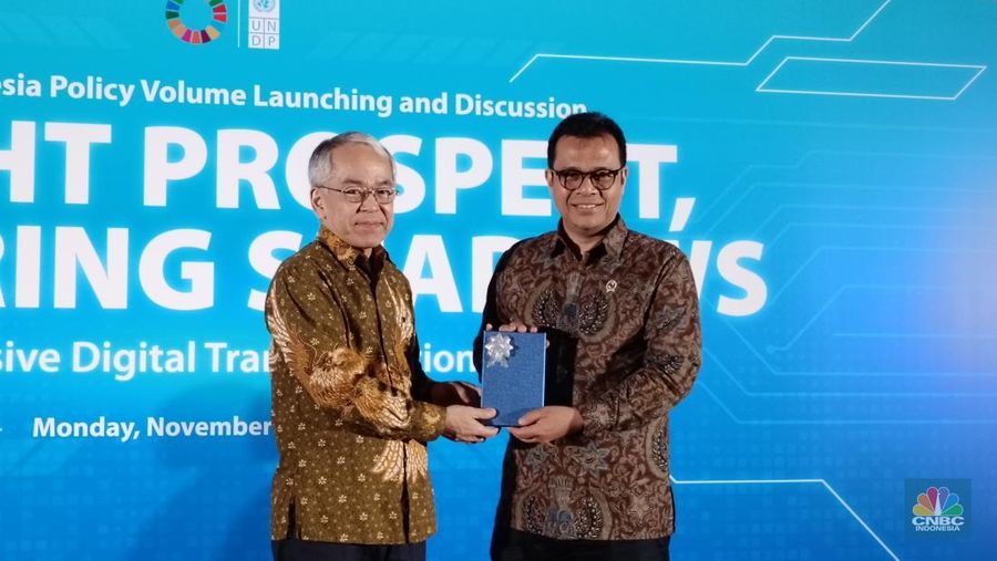 Wakil Menteri Komunikasi dan Digital Nezar Patria. (CNBC Indonesia/Novina Putri Bestari)