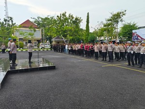 Pertebal Pengamanan Debat Kedua, Polres Sampang Kerahkan 136 Personel