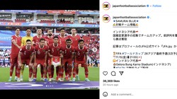 IG Timnas Jepang Tampilkan Indonesia, Netizen: Pelan-pelan King