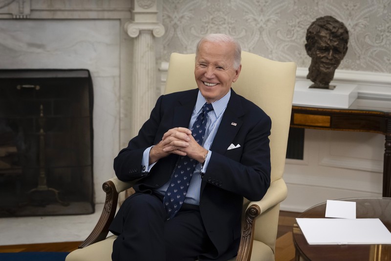 Presiden Joe Biden bertemu dengan Presiden Indonesia Prabowo Subianto, di Gedung Putih di Washington, Selasa, 12 November 2024. Presiden Joe Biden bertemu dengan Presiden Indonesia Prabowo Subianto, di Gedung Putih di Washington, Selasa, 12 November 2024. (AP Photo/Ben Curtis)
