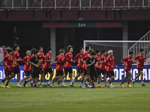 Video: Momen Timnas Jepang Latihan di GBK, Ada Minamino-Kubo