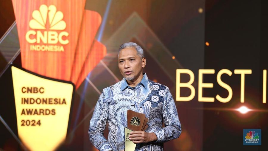 Presiden Direktur ⁠PT Citra Nusantara Gemilang Tbk (CGAS), Andika Purwonugroho memberikan pemaparan dalam Road To CNBC Indonesia Awards 2024 di Studio CNBC Indonesia, Jakarta, Kamis (14/11/2024). (CNBC Indonesia/Tias Budiarto)