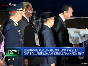 Video: Terbang ke Peru, Prabowo Temui Presiden Dina Boluarte