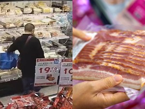 Modus Bayar Sendiri di Kasir, Wanita Ini Berhasil Curi Daging Babi Rp 2,1 Juta