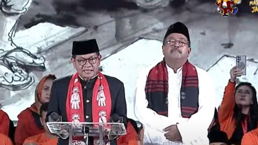 Calon Gubernur (Cagub) Pramono Anung dan Calon Wakil Gubernur (Cawagub) Rano Karno saat Debat Ketiga Cagub dan Cawagub DKI Jakarta Tahun 2024 di Jakarta, Minggu (17/11/2024). (YouTube/KPU Prov DKI Jakarta)
