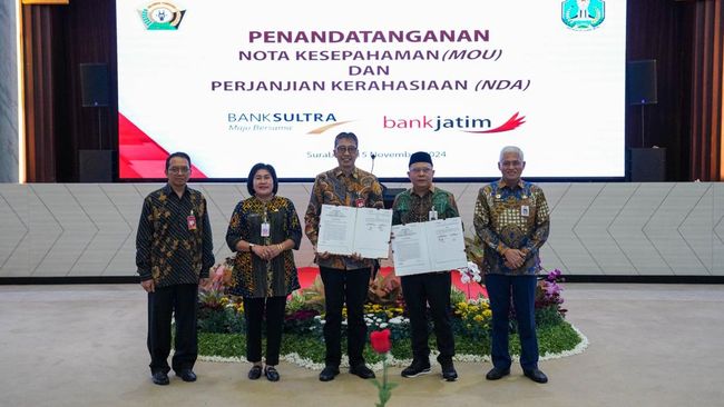 Bank Jatim dan Bank Sultra Resmi Jalin Sinergitas KUB