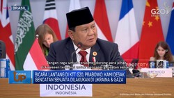 Video: Di KTT G20, Prabowo Desak Gencatan Senjata di Ukraina & Gaza
