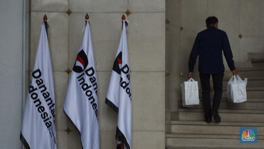 Gedung Danantara Jakarta. (CNBC Indonesia/Muhammad Sabki)