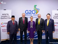 Momen Akrab Prabowo Bareng Erdogan, Sheinbaum, Yoon Suk Yeol di Brasil