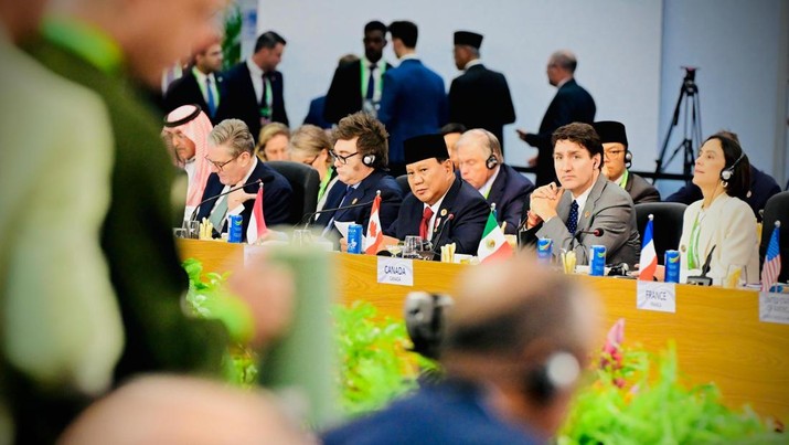 Presiden Prabowo Subianto menghadiri sesi pertama konferensi tingkat tinggi (KTT) G20 di Brasil, Senin (18/11/2024). (Dok. BPMI)