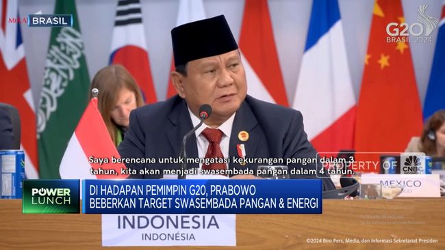 Video: Di G20, Prabowo Beberkan Target Swasembada Pangan dan Energi RI