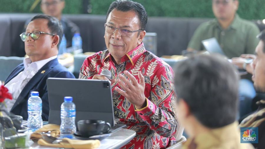 Direktur Kamnegtibum dan TPUL Agus Sahat di acara Coffee Morning, dengan tema 