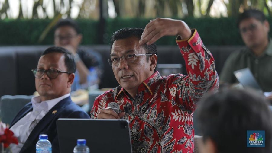 Direktur Kamnegtibum dan TPUL Agus Sahat di acara Coffee Morning, dengan tema