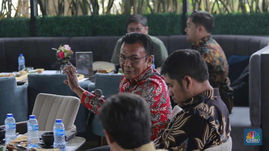 Direktur Kamnegtibum dan TPUL Agus Sahat di acara Coffee Morning, dengan tema 