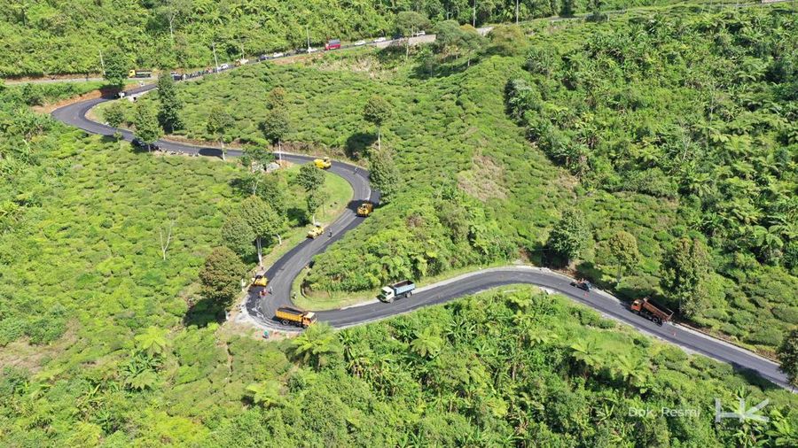 Jalan mulus menghubungkan Soreang-Rancabali-Cidaun. (Dok. Hutama Karya)
