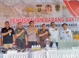 Polres Buleleng Musnahkan 384 Liter Miras-467 Knalpot Brong