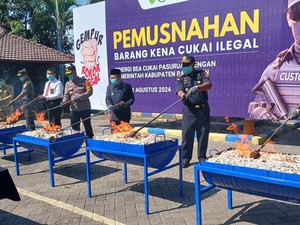 Bea Cukai dan Pemkab Pasuruan Musnahkan 8,5 Juta Batang Rokok Ilegal
