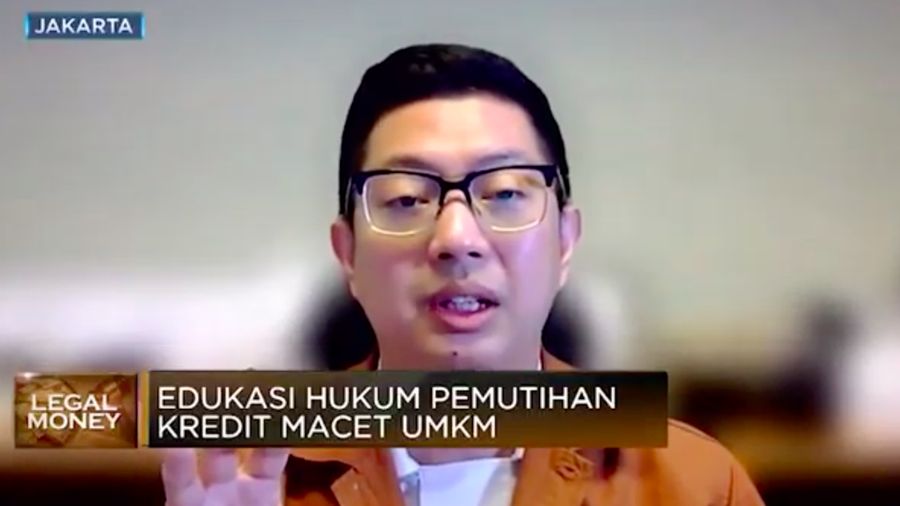 Partner di Hanafiah Ponggawa & Partners (Dentons HPRP) Rio Febrianus Pasaribu dalam Legal Money CNBC Indonesia, Jumat (22/11/2024). (Dok. CNBC Indonesia)