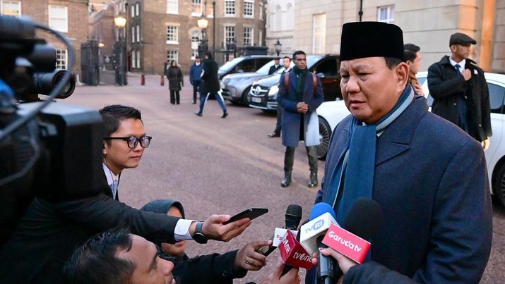 Presiden Prabowo saat memberikan keterangan pers, di Inggris, Kamis (21/22/2024). (Dok: BPMI)
