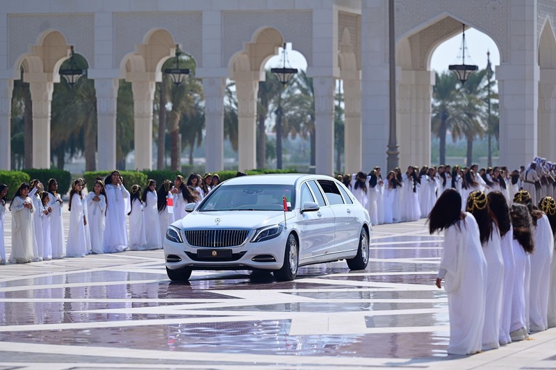 Presiden Prabowo Subianto disambut upacara kenegaraan di Qasr Al Watn, Abu Dhabi, Persatuan Emirat Arab (PEA), pada Sabtu, 23 November 2024. (Muchlis Jr - Biro Pers Sekretariat Presiden) Presiden Prabowo Subianto disambut upacara kenegaraan di Qasr Al Watn, Abu Dhabi, Persatuan Emirat Arab (PEA), pada Sabtu, 23 November 2024. (Muchlis Jr - Biro Pers Sekretariat Presiden)