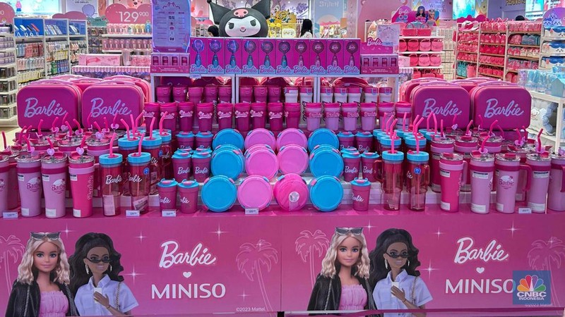 Miniso Pink Baru Buka di Transmart Cilandak. (CNBC Indonesia/Elga)