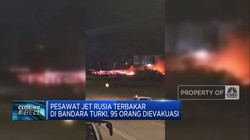 Video: Pesawat Jet Rusia Terbakar di Turki, 95 Orang Dievakuasi