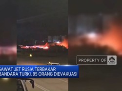 Video: Pesawat Jet Rusia Terbakar di Turki, 95 Orang Dievakuasi