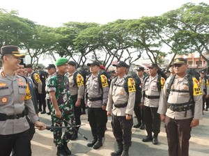 Kapolres-Dandim Lepas 2.700 Personel Pengamanan di Pilkada Inhu