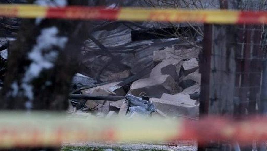 Smoke billows following a DHL cargo plane crash in Vilnius, Lithuania, November 25, 2024. REUTERS/Andrius Sytas