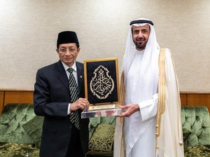 Menag RI Bertemu Menteri Haji Saudi di Masjidil Haram, Ini yang Dibahas