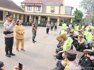 Polres Kediri Kota Geser 281 Personel Cegah Gangguan Kamtibmas di TPS
