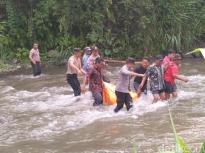 Wanita Tewas di Sungai Telaga Waja Diduga Terpeleset lalu Hanyut