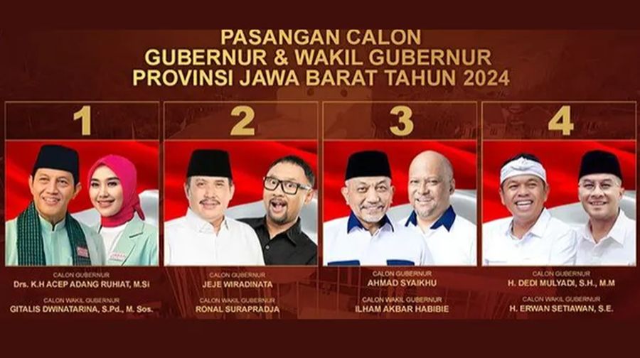 Pasangan Cagub dan Cawagub Jawa Barat. (KPU/Jabar)