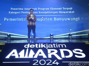 Moncer, Banyuwangi Sabet Kategori Ekonomi Terpuji detikJatim Awards 2024