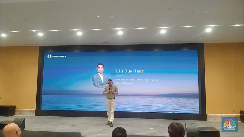 Perusahaan teknologi yang juga produsen mobil listrik asal China BYD. (CNBC Indonesia/Suhendra) Perusahaan teknologi yang juga produsen mobil listrik asal China BYD. (CNBC Indonesia/Suhendra)