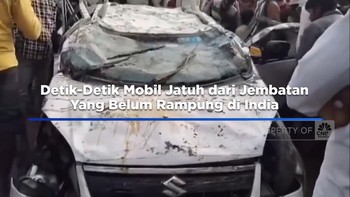 Video: Detik-Detik Mobil Jatuh dari Jembatan di India
