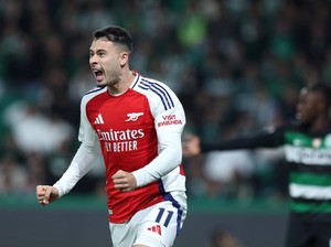 Arsenal Dominan, Ungguli Sporting CP 3-0 di Babak I