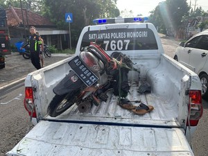 Laka Truk Vs Motor di Wonogiri, Seorang Pemancing Tewas