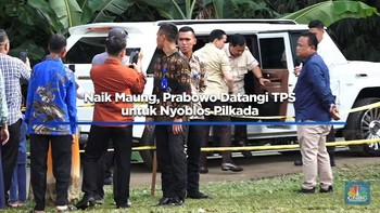 Naik Maung, Prabowo Datangi TPS untuk Nyoblos Pilkada