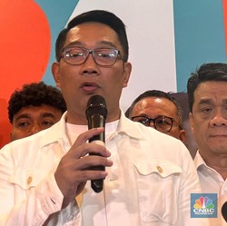 Ekspresi Ridwan Kamil-Suswono Saat Tanggapi Quick Count Pilkada