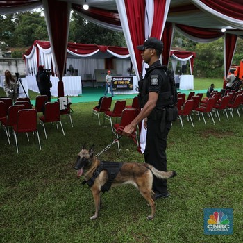 Potret Pengamanan TPS Bojongkoneng Lokasi Presiden Prabowo Nyoblos