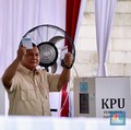 Simak! Ini Pesan Prabowo Usai Nyoblos Pilkada 2024