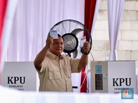 Simak! Ini Pesan Prabowo Usai Nyoblos Pilkada 2024